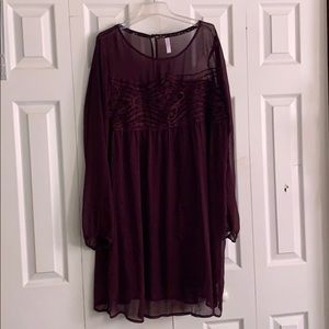 Purple long sleeved dress!